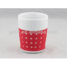 220ml coffee and tea cup with silicone band
